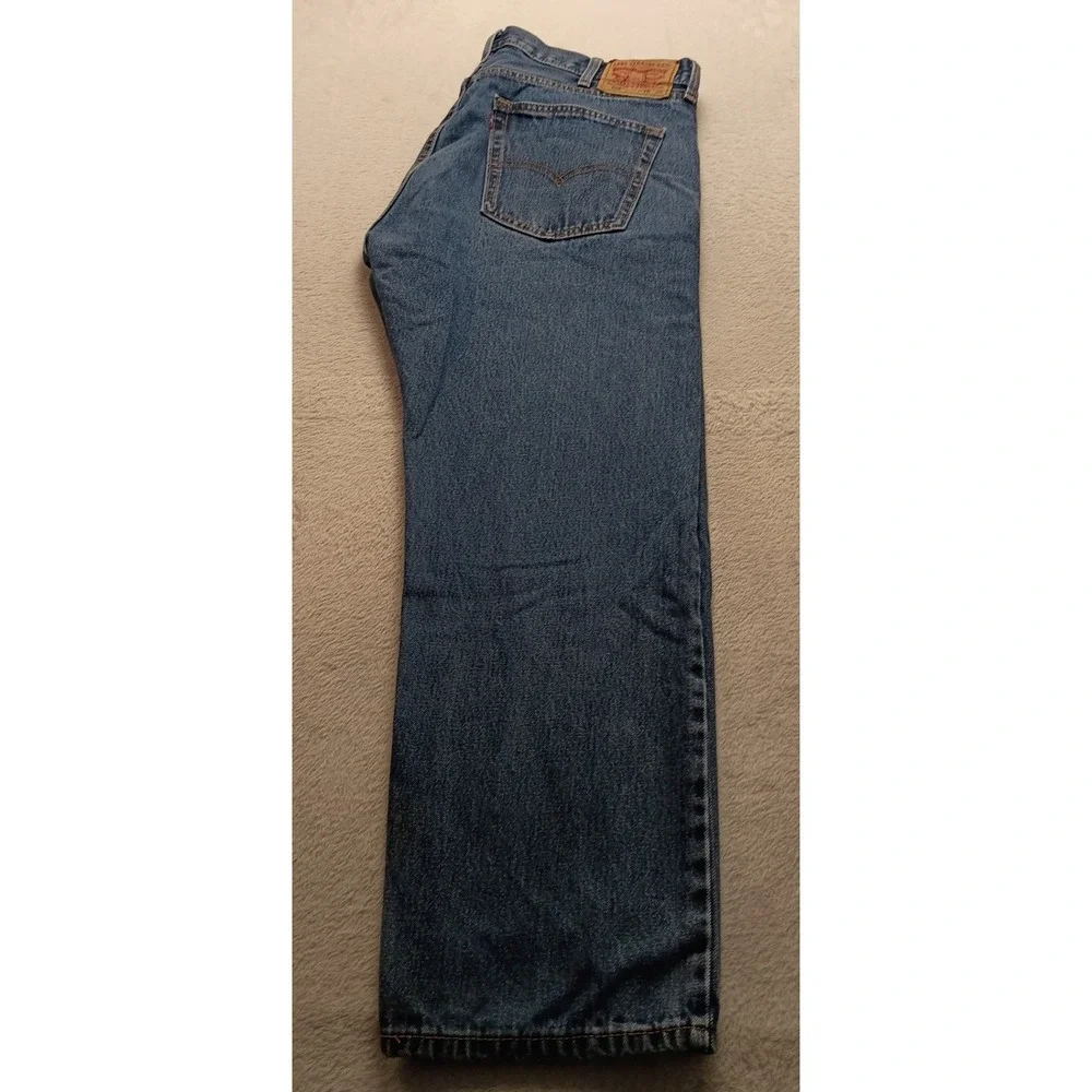 Levis 505 Regular Fit Straight Leg Jeans Men's Medium Wash Blue Denim Classic